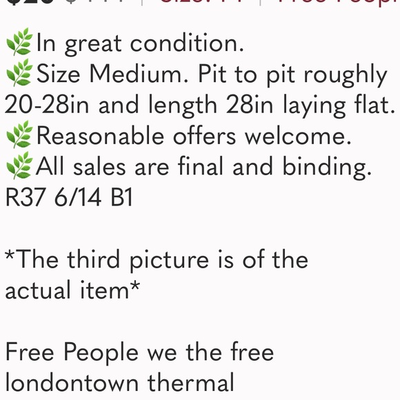 Free People London Town Thermal Top - Picture 11 of 12